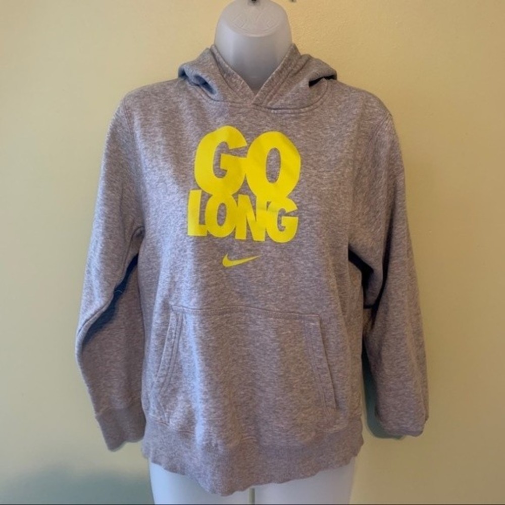 Nike Go Long Gray Hoodie, Size Large